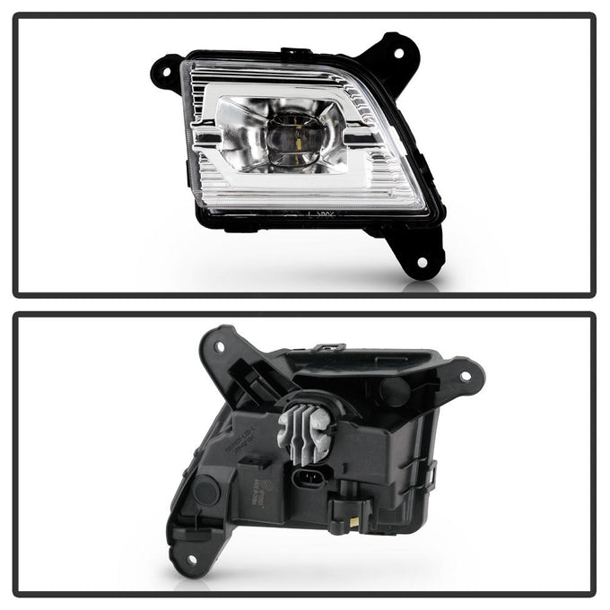 Clear OEM Style Full LED Fog Light w/Universal Switch <br>19-20 Chevrolet Silverado 1500