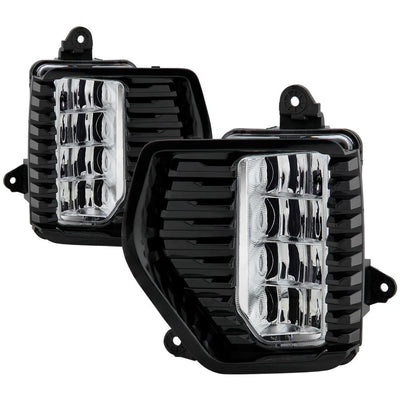 Clear OEM Style Full LED Fog Light w/Universal Switch <br>19-22 GMC Sierra 1500