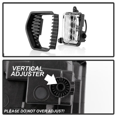 Clear OEM Style Full LED Fog Light w/Universal Switch <br>19-22 GMC Sierra 1500