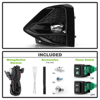 Clear OEM Style Full LED Fog Lights w/OEM Fit Switch <br>19-21 Nissan Maxima