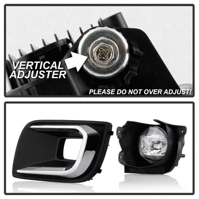 Clear OEM Style LED Fog Lights w/OEM Fit Switch <br>18-20 Toyota Sequoia