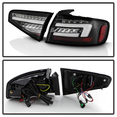 Black LED Tail Lights <br>13-16 Audi A4 A4 Quattro S4 A4 allroad