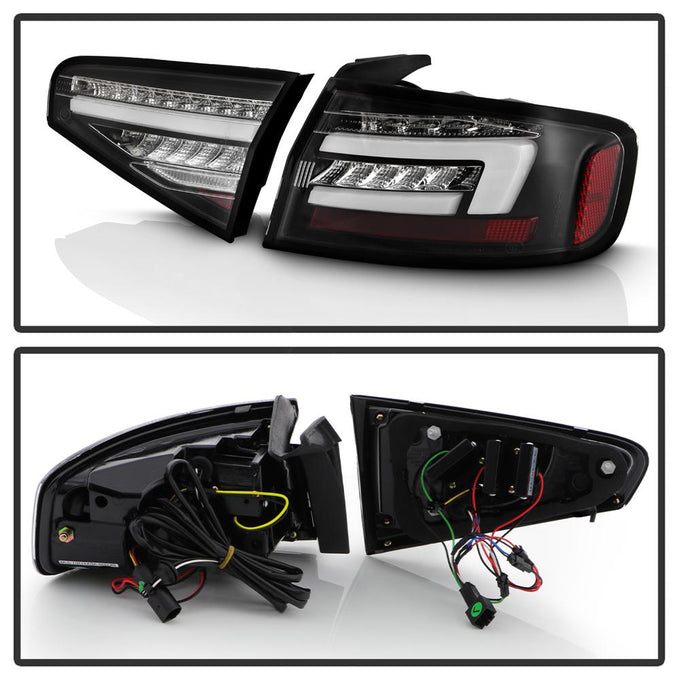 Black LED Tail Lights <br>13-16 Audi A4 A4 Quattro S4 A4 allroad