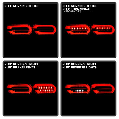 Black LED Tail Lights <br>16-18 Chevrolet Camaro