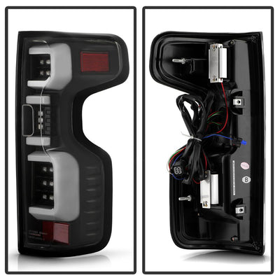 Black LED Tail Lights <br>19-20 Chevy Silverado 1500 2500 3500 4500 5500 6500 HD