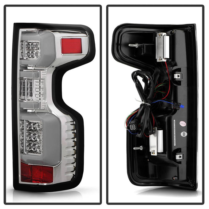 Chrome LED Tail Lights <br>19-20 Chevy Silverado 1500 2500 3500 4500 5500 6500 HD