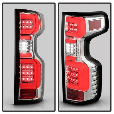 Chrome LED Tail Lights <br>19-20 Chevy Silverado 1500 2500 3500 4500 5500 6500 HD