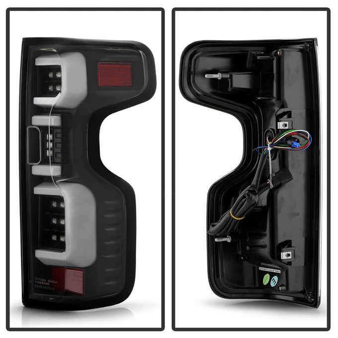 Black LED Tail Lights <br>19-20 Chevy Silverado 1500 2500 3500 4500 5500 6500 HD