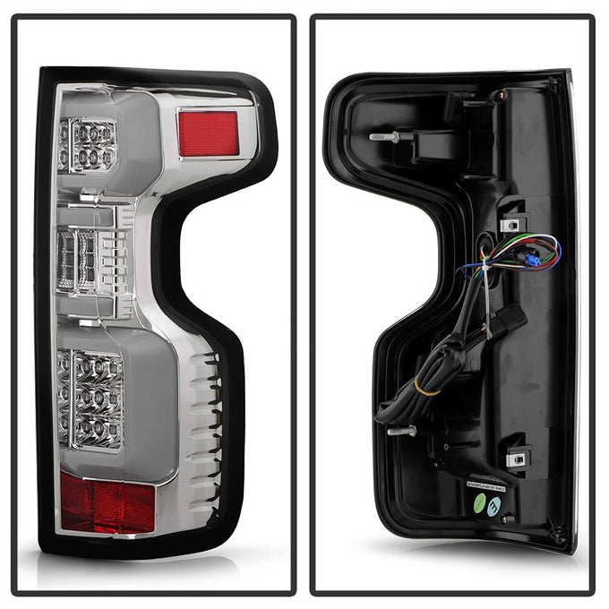 Chrome LED Tail Lights <br>19-20 Chevy Silverado 1500 2500 3500 4500 5500 6500 HD