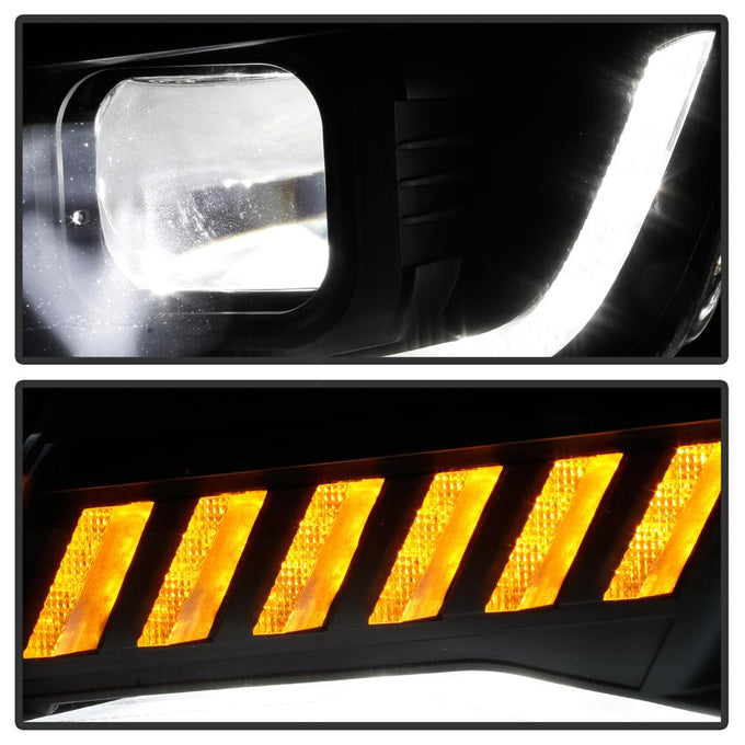Sequential Turn Signal Black LED Headlights <br>16-18 Chevrolet Camaro