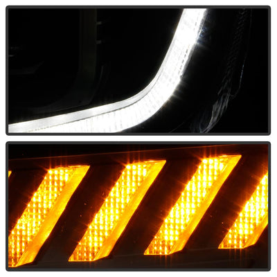 Sequential Turn Signal Black Projector Headlights <br>16-18 Chevrolet Camaro