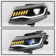 Sequential Turn Signal Black LED Headlights <br>16-18 Chevrolet Camaro
