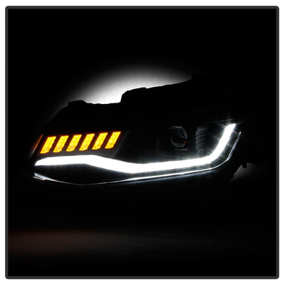 Sequential Turn Signal Black Projector Headlights <br>16-18 Chevrolet Camaro