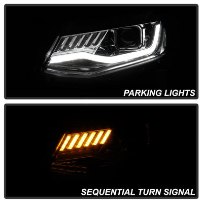 Sequential Turn Signal Chrome Projector Headlights <br>16-18 Chevrolet Camaro