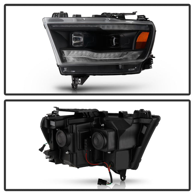 Sequential Turn Signal Black Projector Headlights <br>19-20 Ram 1500