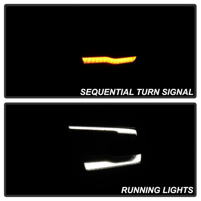 Sequential Turn Signal Black Projector Headlights <br>19-20 Ram 1500