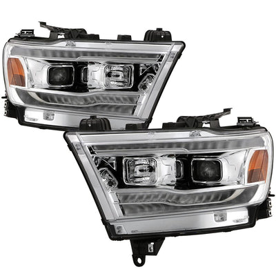 Sequential Turn Signal Chrome Projector Headlights <br>19-20 Ram 1500