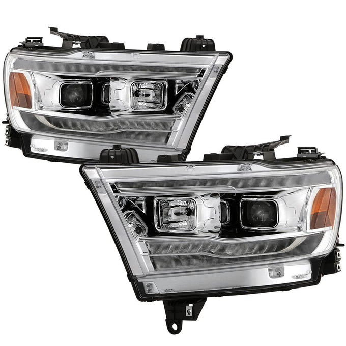 Sequential Turn Signal Chrome Projector Headlights <br>19-20 Ram 1500