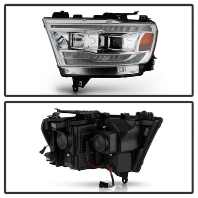 Sequential Turn Signal Chrome Projector Headlights <br>19-20 Ram 1500