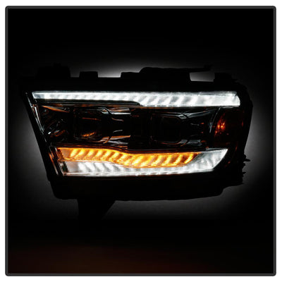 Sequential Turn Signal Chrome Projector Headlights <br>19-20 Ram 1500