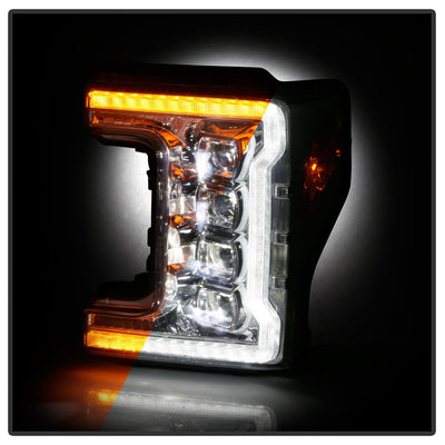Sequential Turn Signal Black LED Headlights <br>17-19 Ford F-450 Super Duty F-250 Super Duty F-350 Super Duty