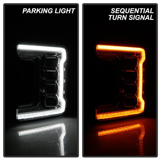 Sequential Turn Signal Black LED Headlights <br>17-19 Ford F-450 Super Duty F-250 Super Duty F-350 Super Duty