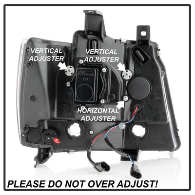 Black LED Low Beam Headlights <br>07-14 Chevy Avalanche Suburban 1500 2500