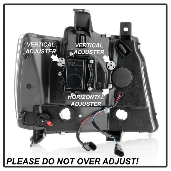 Black LED Low Beam Headlights <br>07-14 Chevy Avalanche Suburban 1500 2500