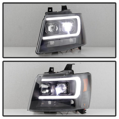 Black LED Low Beam Headlights <br>07-14 Chevy Avalanche Suburban 1500 2500