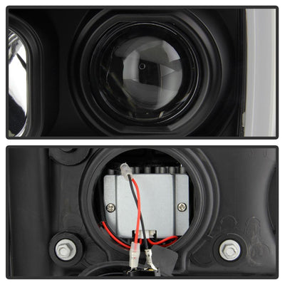 Black LED Low Beam Headlights <br>07-13 GMC Sierra 1500 Sierra 2500 HD Sierra 3500 HD