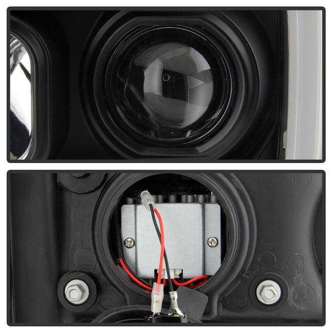 Black LED Low Beam Headlights <br>07-13 GMC Sierra 1500 Sierra 2500 HD Sierra 3500 HD