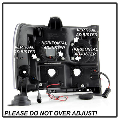Black LED Low Beam Headlights <br>07-13 GMC Sierra 1500 Sierra 2500 HD Sierra 3500 HD