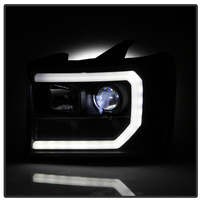 Black LED Low Beam Headlights <br>07-13 GMC Sierra 1500 Sierra 2500 HD Sierra 3500 HD