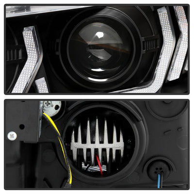 Sequential Turn Signal Black LED Headlights <br>16-20 Honda Civic