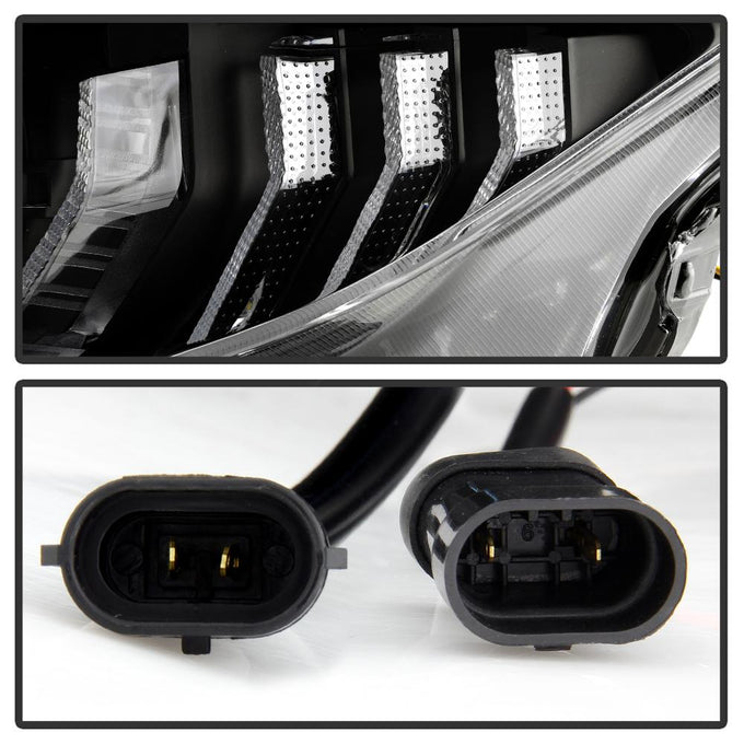 Sequential Turn Signal Black LED Headlights <br>16-20 Honda Civic