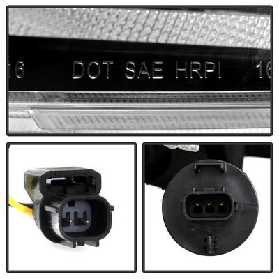 Sequential Turn Signal Black LED Headlights <br>16-20 Honda Civic
