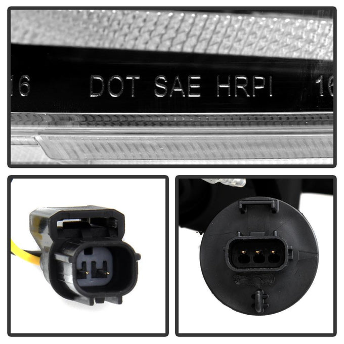Sequential Turn Signal Black LED Headlights <br>16-20 Honda Civic