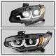 Sequential Turn Signal Black LED Headlights <br>16-20 Honda Civic