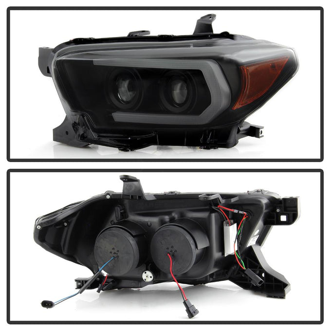 Sequential Turn Signal Black Smoke Projector Headlights <br>16-22 Toyota Tacoma