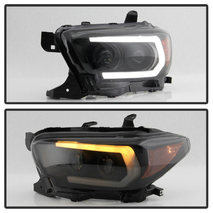 Sequential Turn Signal Black Smoke Projector Headlights <br>16-22 Toyota Tacoma