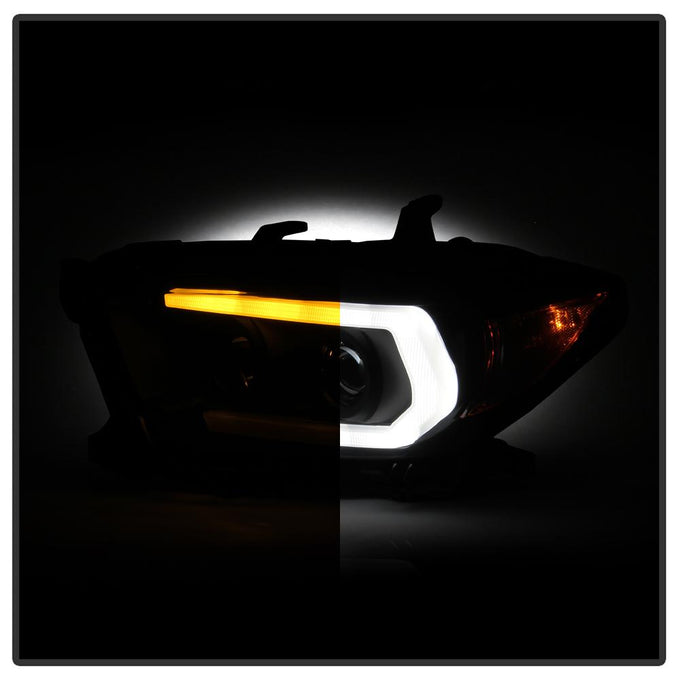 Sequential Turn Signal Black Smoke Projector Headlights <br>16-22 Toyota Tacoma