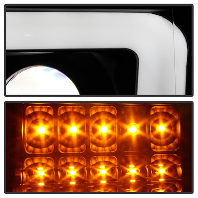 Sequential Turn Signal Black Light Bar Projector Headlights <br>09-14 Ford F-150