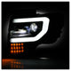 Sequential Turn Signal Black Light Bar Projector Headlights <br>13-14 Ford F-150