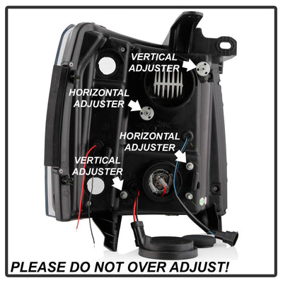 Black Projector Headlights <br>07-13 Chevy Silverado 1500, 2500 HD, 3500 HD