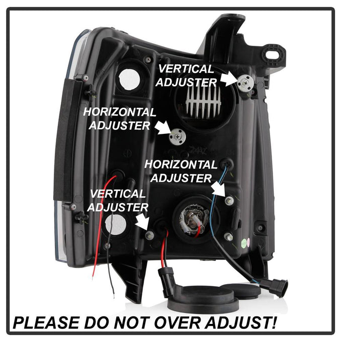 Black Projector Headlights <br>07-13 Chevy Silverado 1500, 2500 HD, 3500 HD