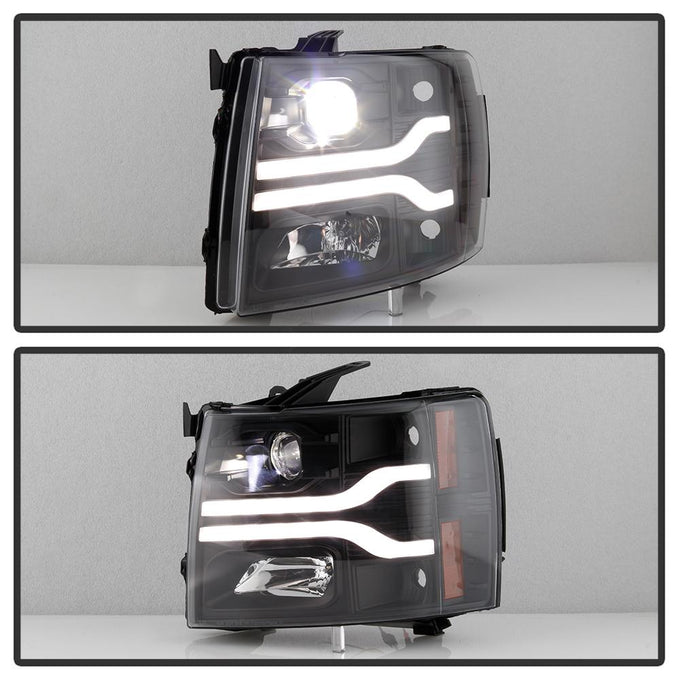 Black Projector Headlights <br>07-13 Chevy Silverado 1500, 2500 HD, 3500 HD