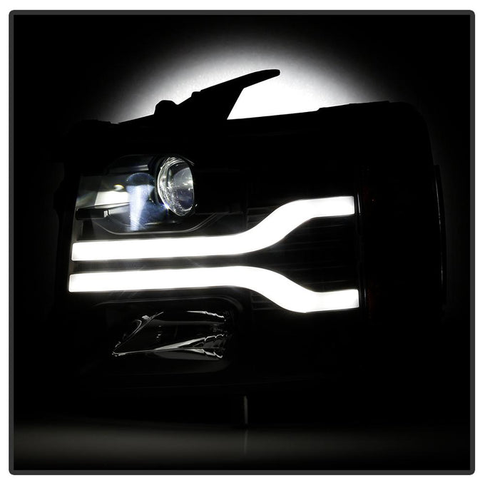 Black Projector Headlights <br>07-13 Chevy Silverado 1500, 2500 HD, 3500 HD
