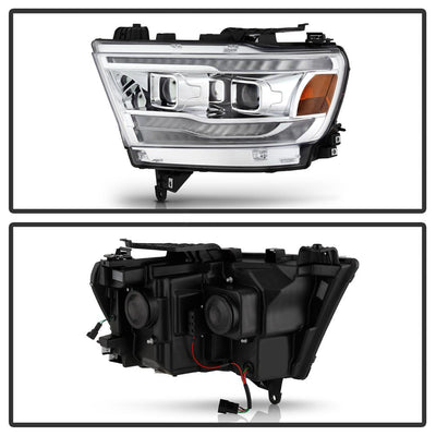 Chrome High power LED Module (High Beam And Low Beam) Equipped Headlights <br>19-20 Ram 2500 1500 3500 5500 4500