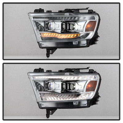 Chrome High power LED Module (High Beam And Low Beam) Equipped Headlights <br>19-20 Ram 2500 1500 3500 5500 4500
