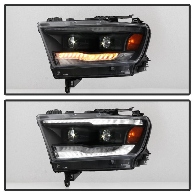 Black High power LED Module (High Beam And Low Beam) Equipped Headlights <br>19-20 Ram 2500 1500 3500 5500 4500